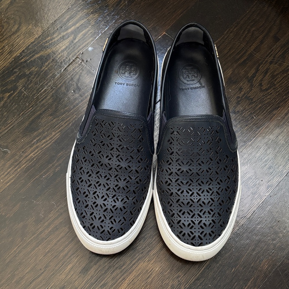 Tory Burch Navy Slip-On Loafers